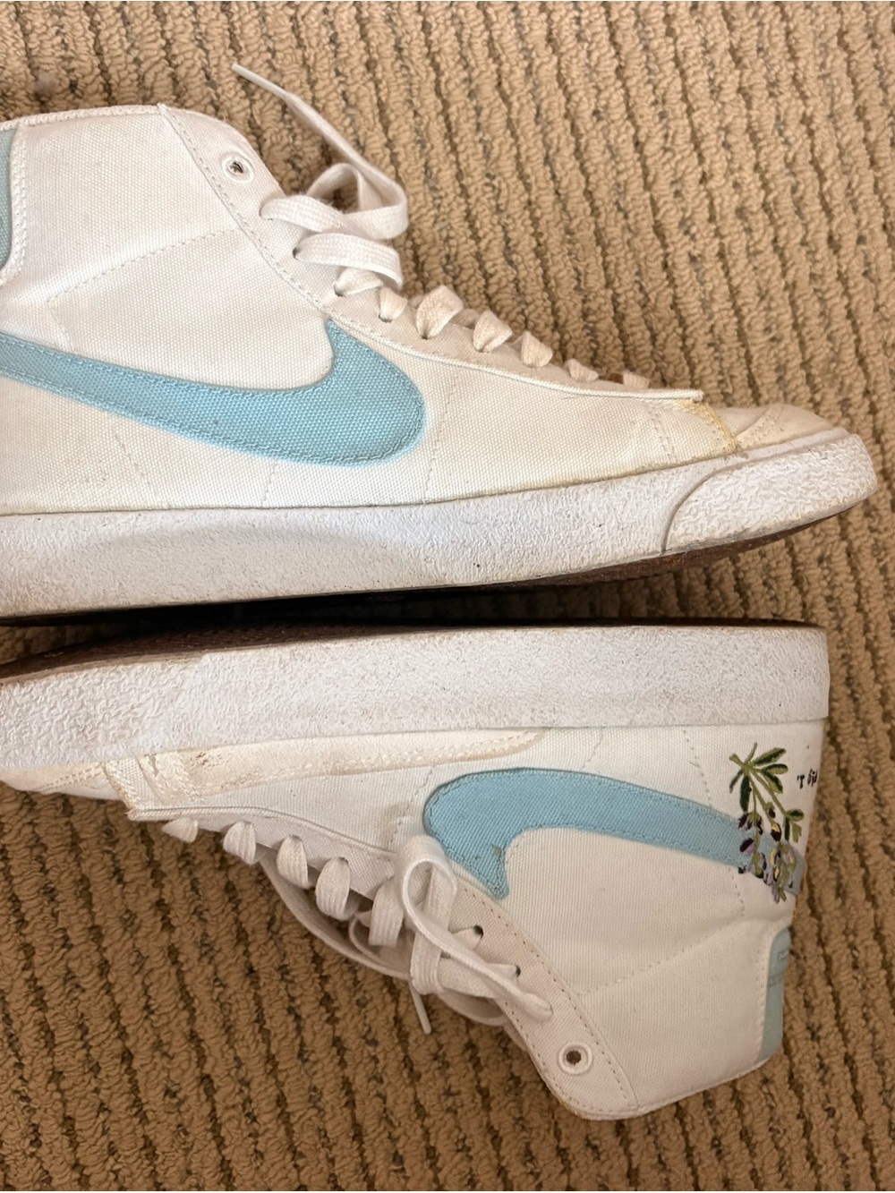 Nike Blazer with flowers embroidered